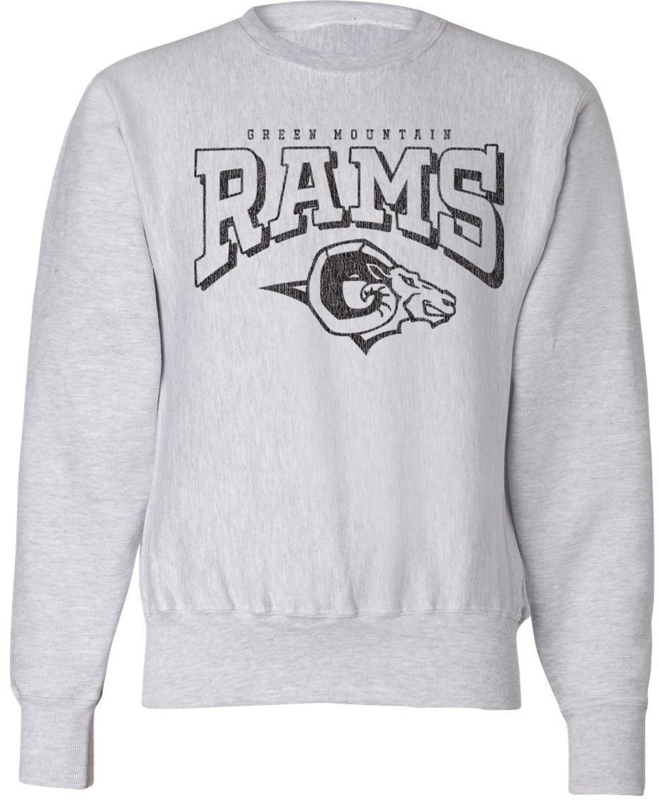 Pel Athletic Adult Green Mountain High School Ash Crewneck Sweatshirt