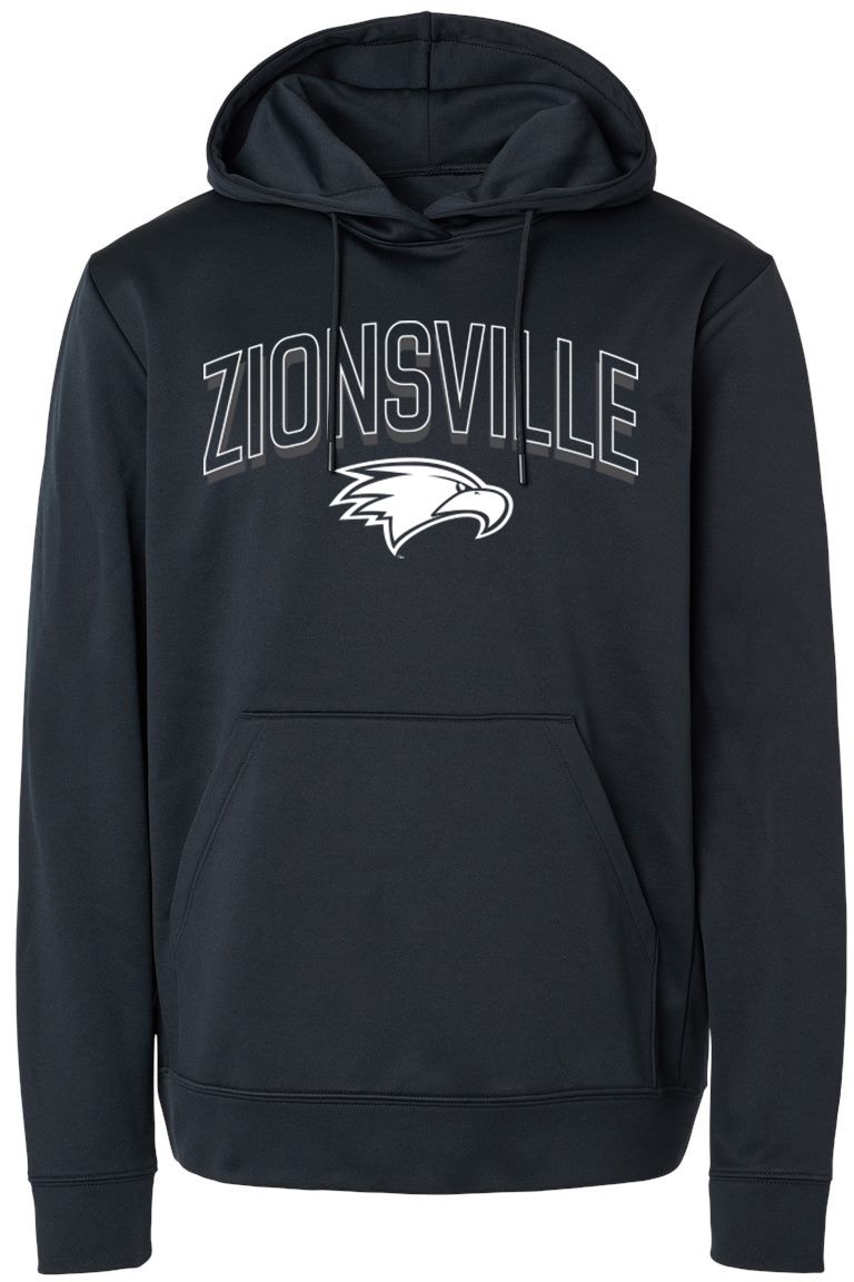 Pel Athletic Adult Zionsville Community High School Black Pullover Hoodie