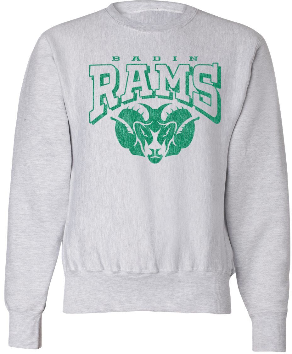 Pel Athletic Adult Badin High School Ash Crewneck Sweatshirt