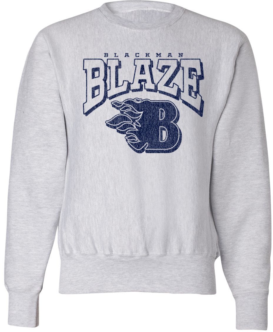 Pel Athletic Adult Blackman High School Ash Crewneck Sweatshirt