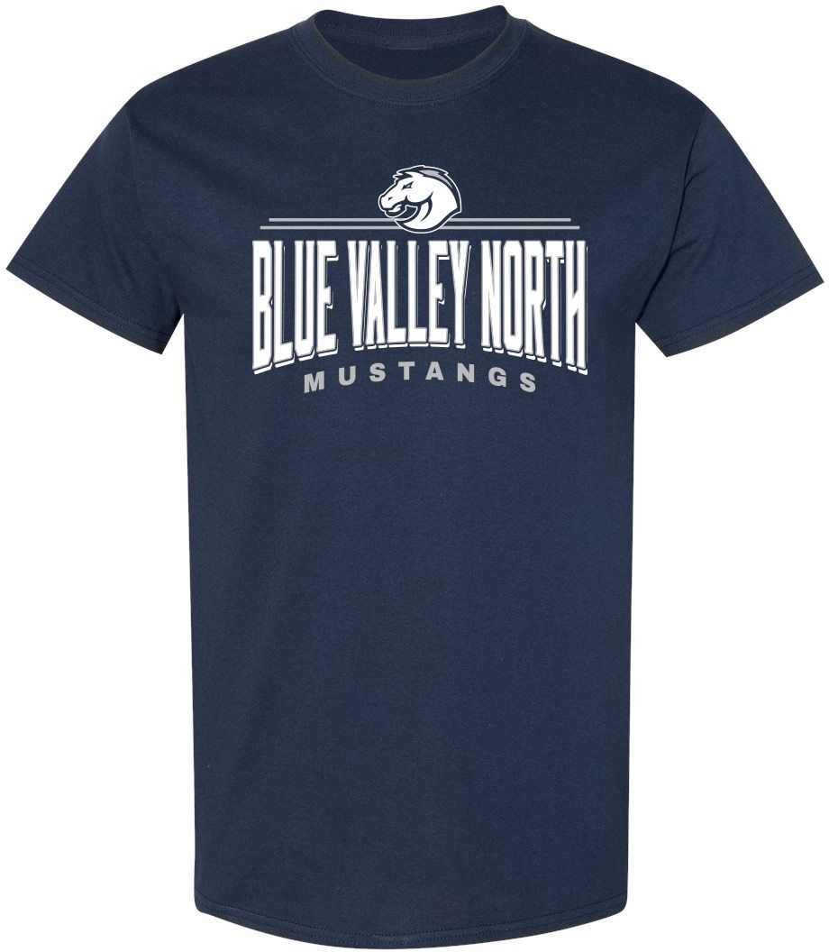 Pel Athletic Adult Blue Valley North High School Navy T-Shirt