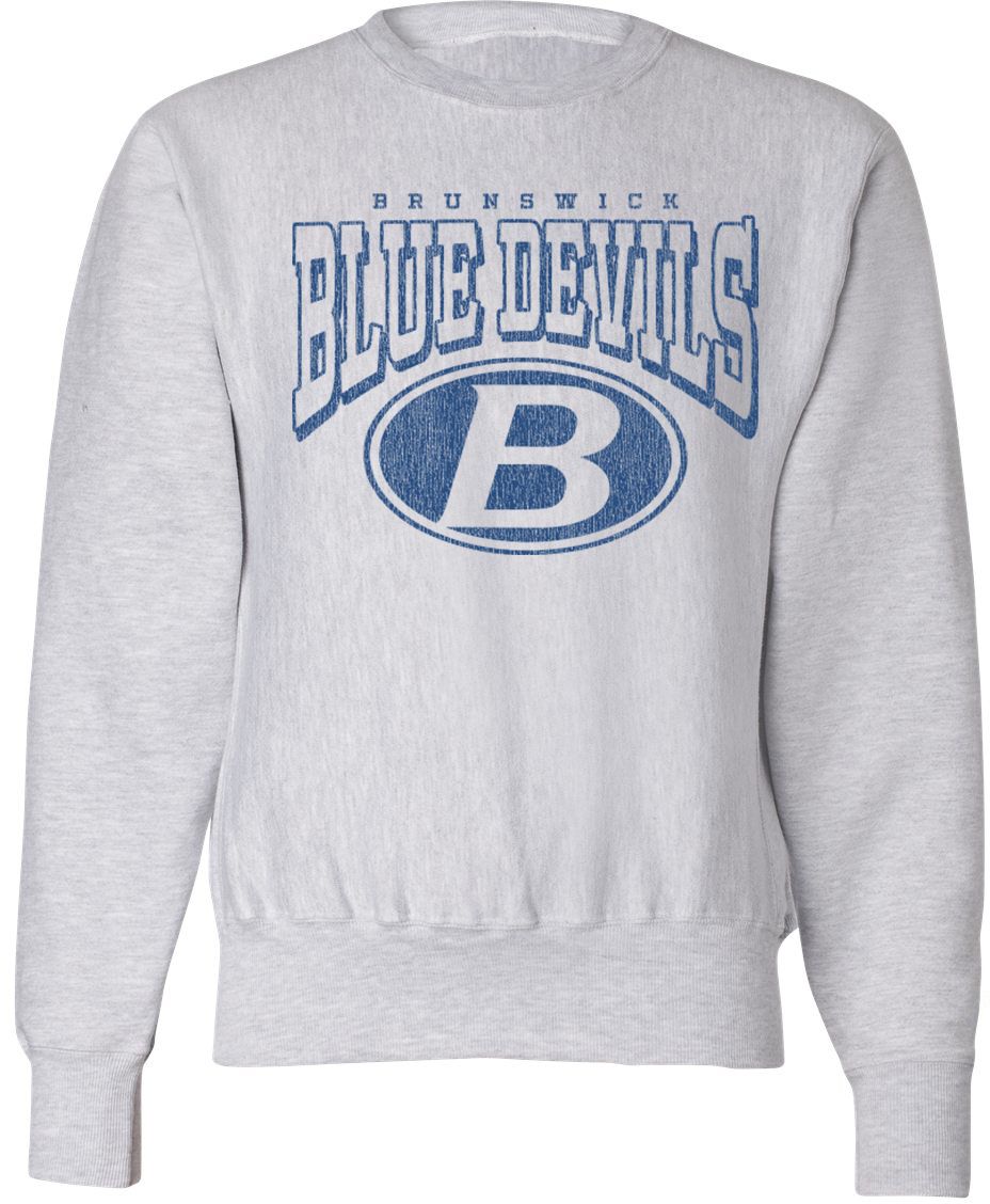 Pel Athletic Adult Brunswick Senior High School Ash Crewneck Sweatshirt