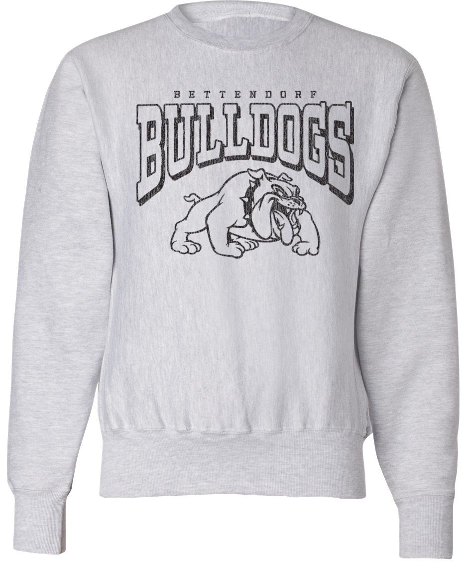Pel Athletic Adult Bettendorf High School Ash Crewneck Sweatshirt
