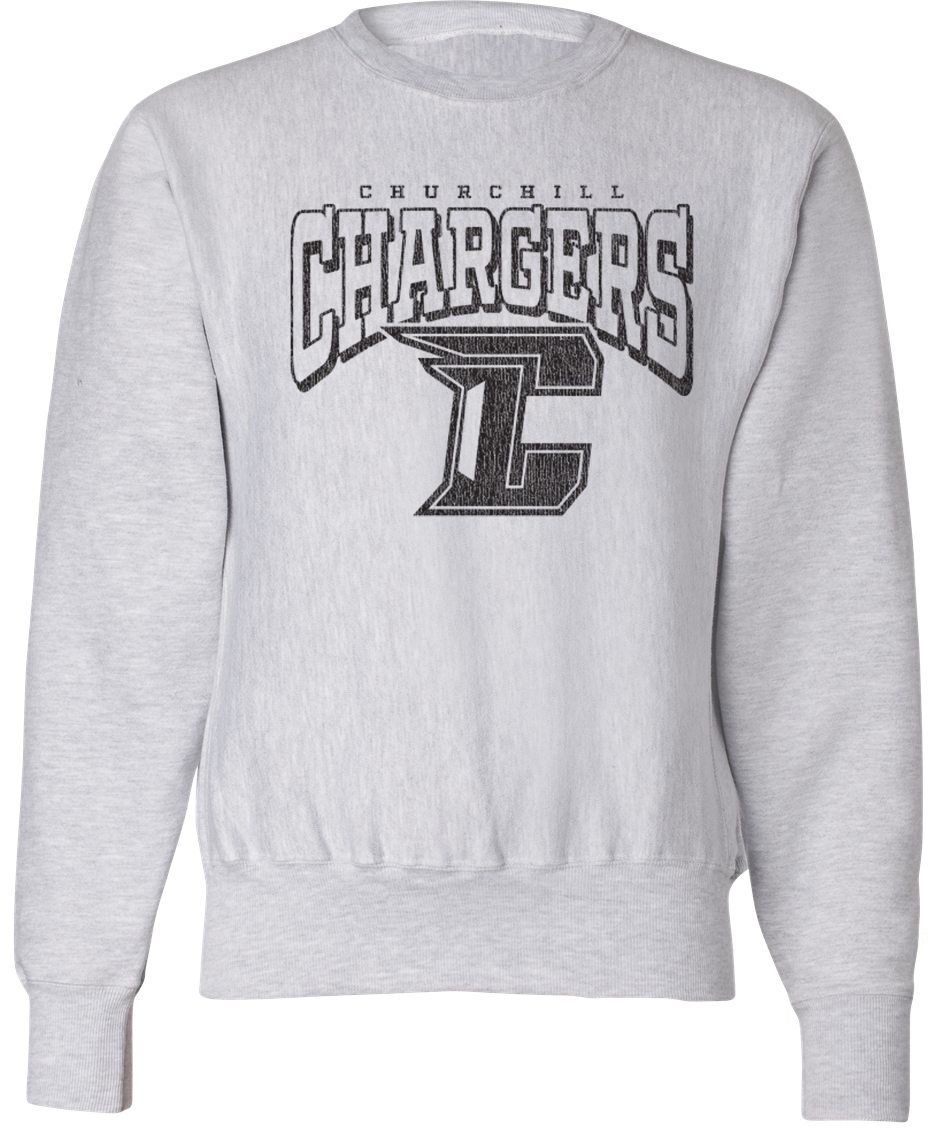 Pel Athletic Adult Churchill High School Ash Crewneck Sweatshirt