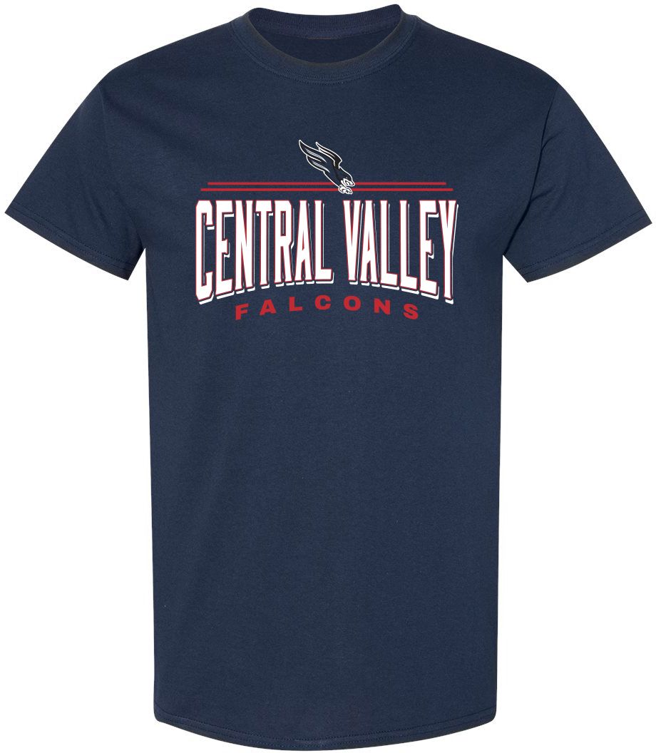Pel Athletic Adult Central Valley High School Navy T-Shirt