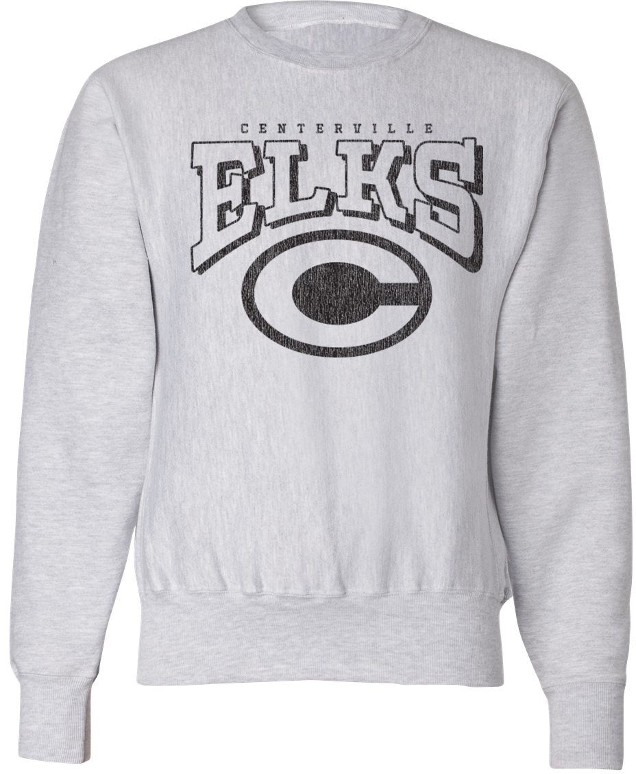 Pel Athletic Adult Centerville High School Ash Crewneck Sweatshirt