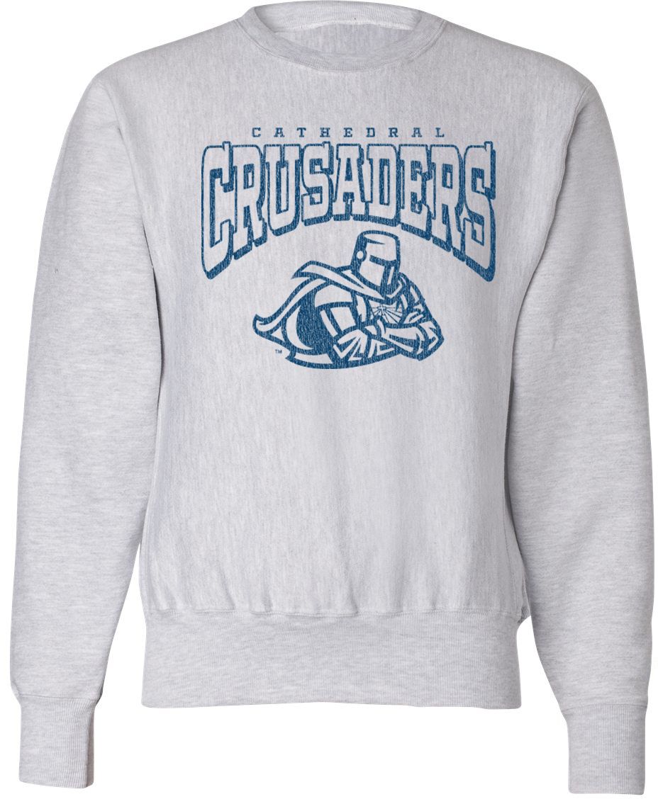 Pel Athletic Adult Cathedral High School Ash Crewneck Sweatshirt