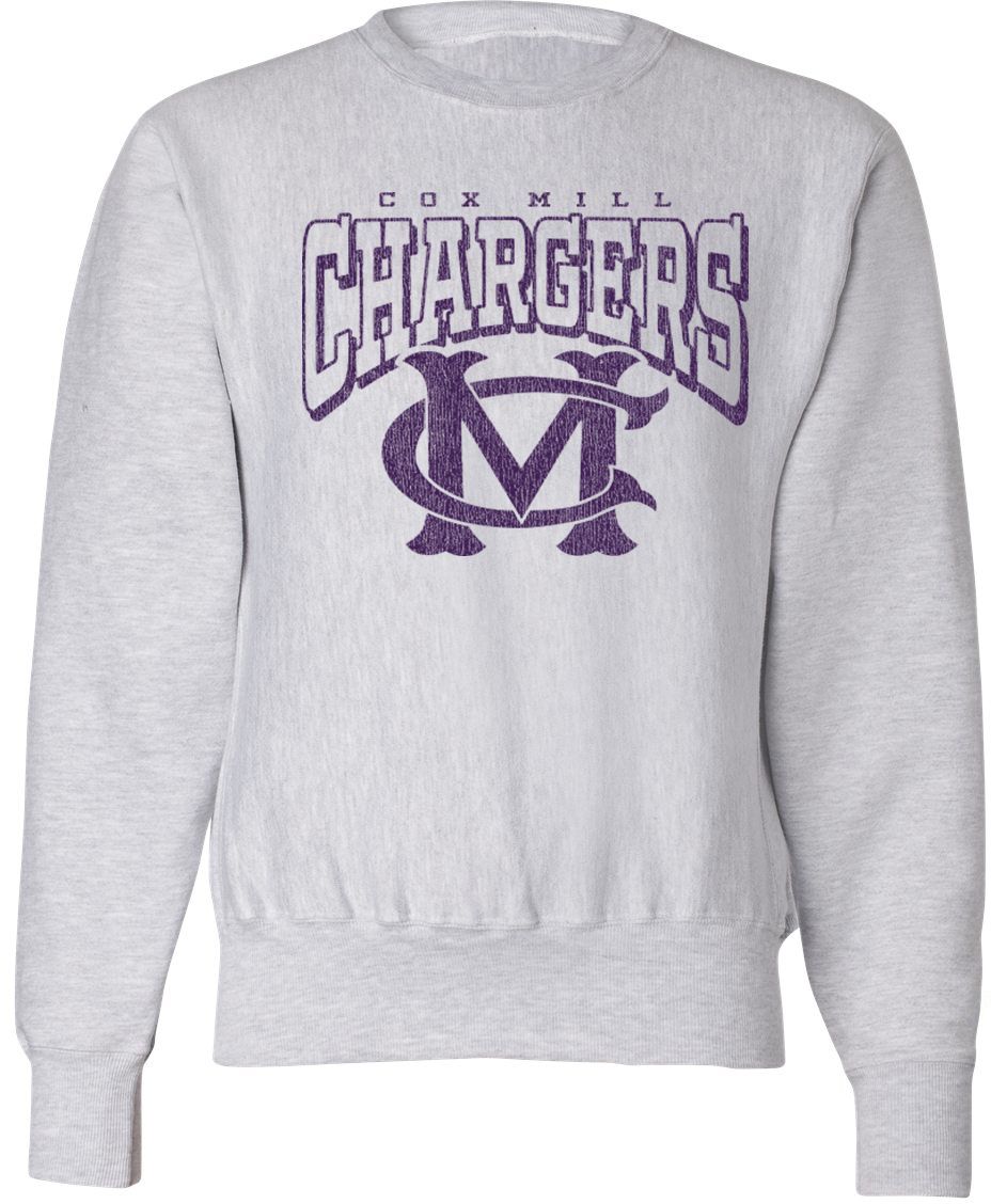 Pel Athletic Adult Cox Mills High School Ash Crewneck Sweatshirt