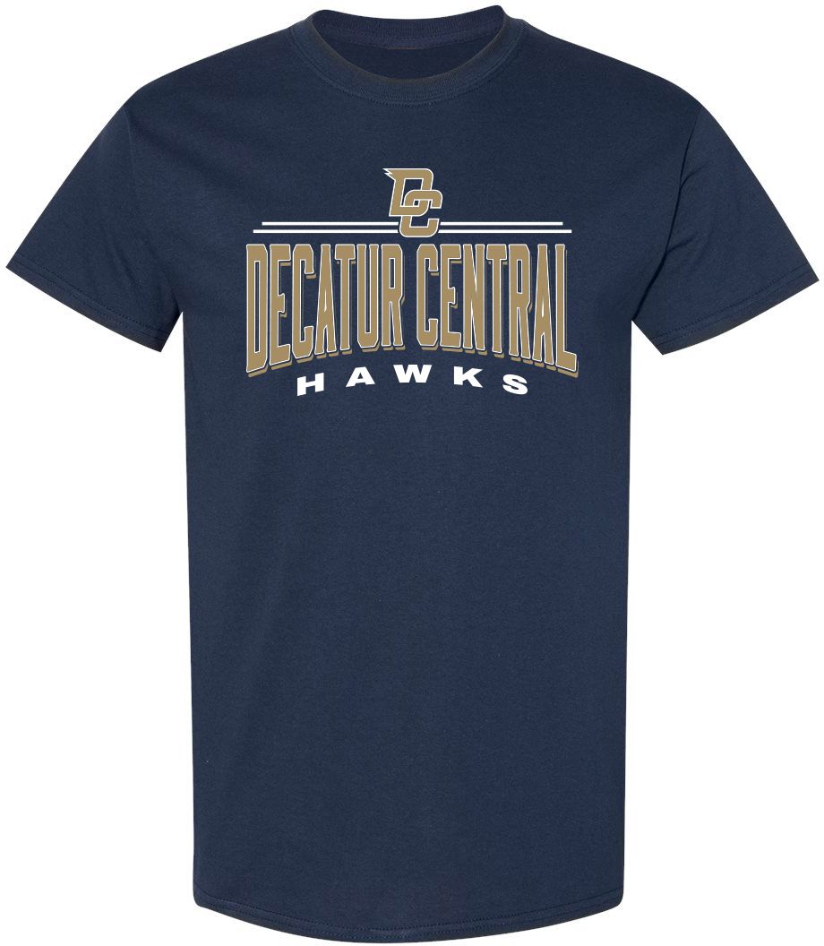 Pel Athletic Adult Decatur Central High School Navy T-Shirt