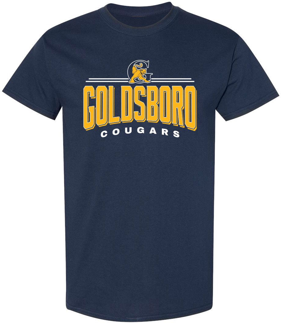 Pel Athletic Adult Goldsboro High School Navy T-Shirt
