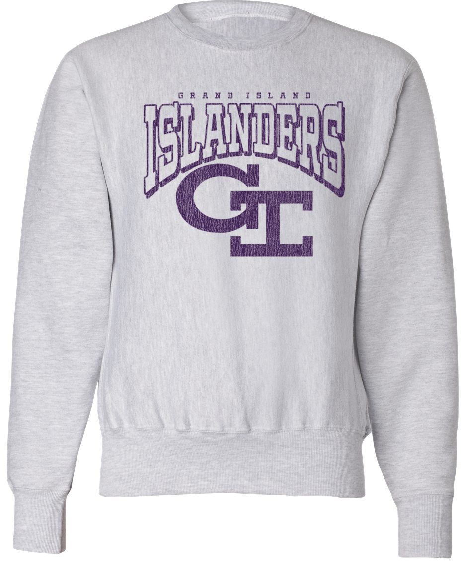 Pel Athletic Adult Grand Island High School Ash Crewneck Sweatshirt