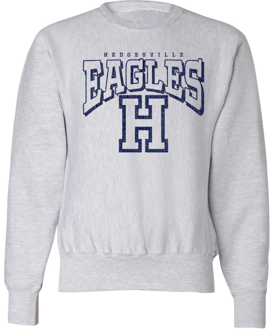 Pel Athletic Adult Hedgesville High School Ash Crewneck Sweatshirt