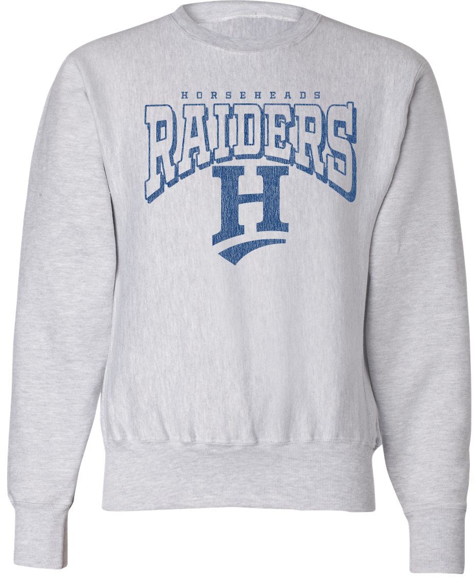 Pel Athletic Adult Horseheads Central High School Ash Crewneck Sweatshirt