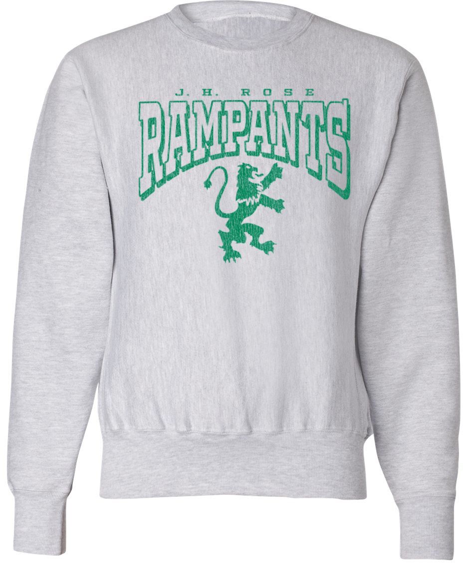 Pel Athletic Adult J H Rose High School Ash Crewneck Sweatshirt