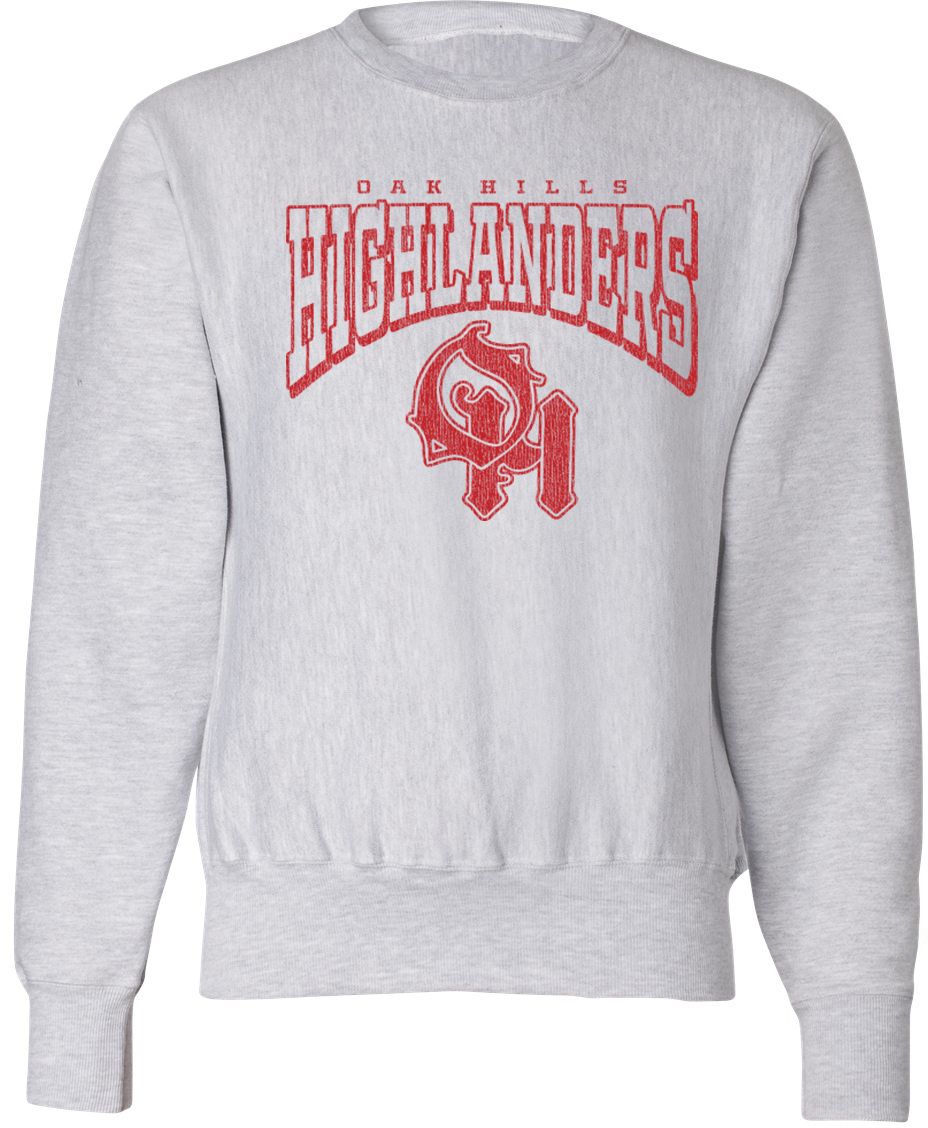 Pel Athletic Adult Oak Hills High School Ash Crewneck Sweatshirt