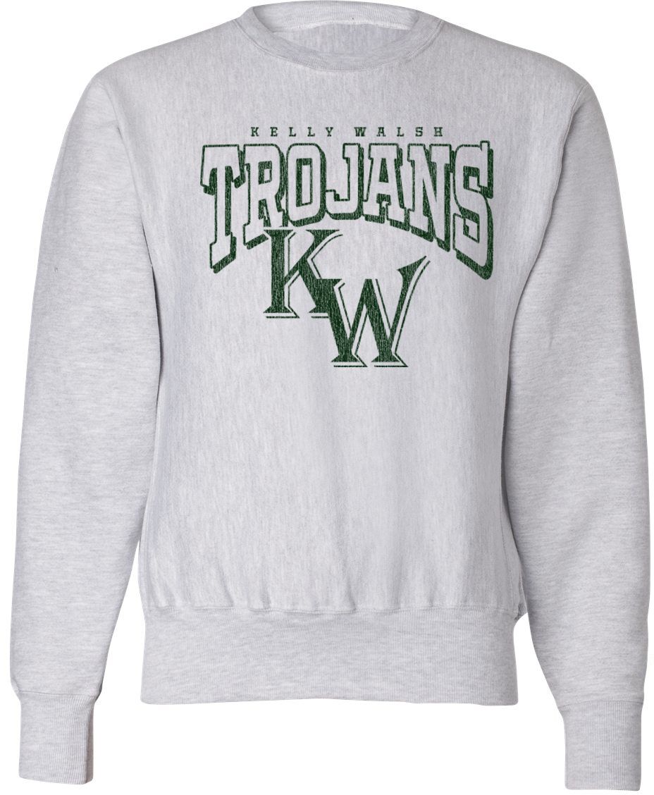 Pel Athletic Adult Kelly Walsh High School Ash Crewneck Sweatshirt
