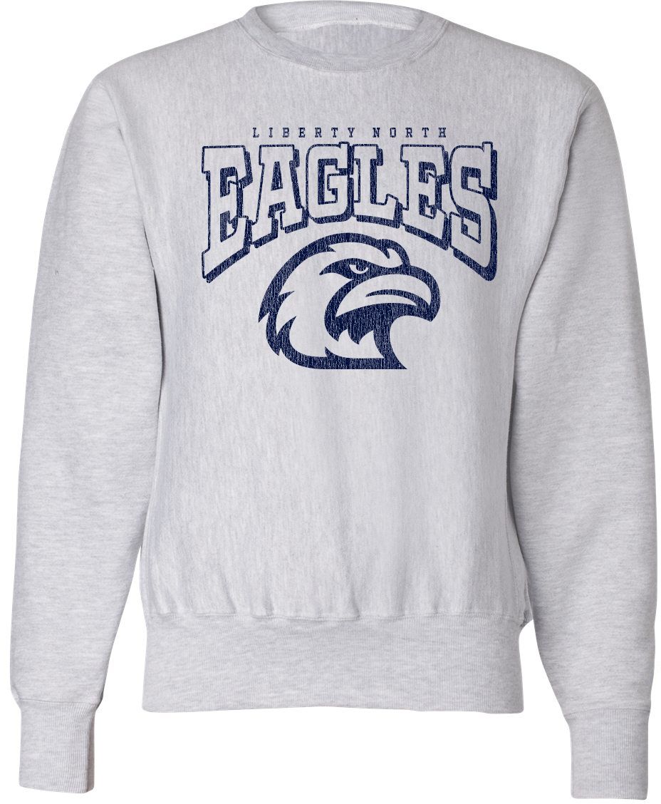Pel Athletic Adult Liberty North High School Ash Crewneck Sweatshirt