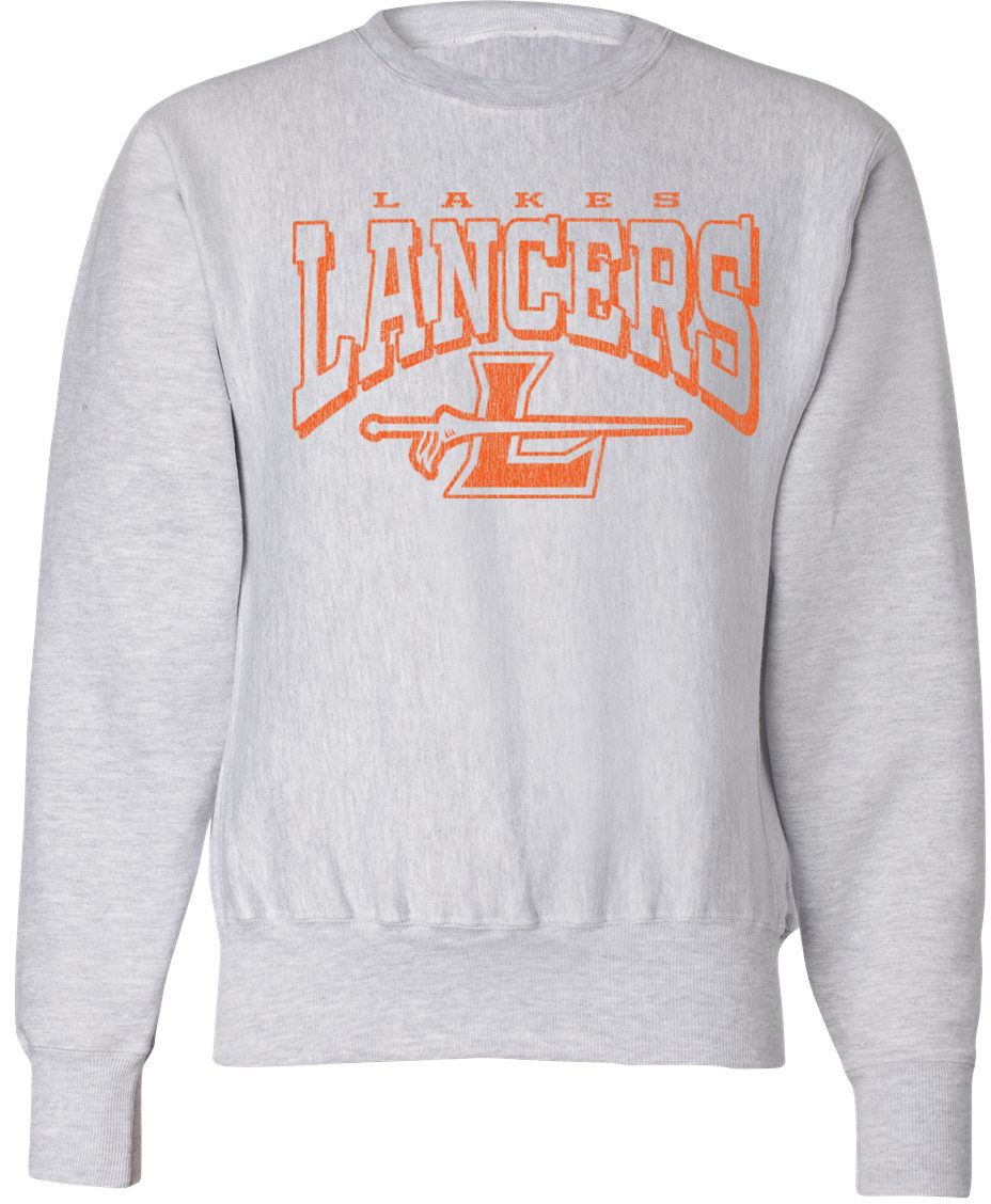 Pel Athletic Adult Lakes High School Ash Crewneck Sweatshirt
