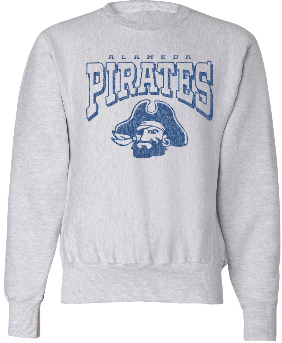 Pel Athletic Adult Alameda Senior High School Ash Crewneck Sweatshirt