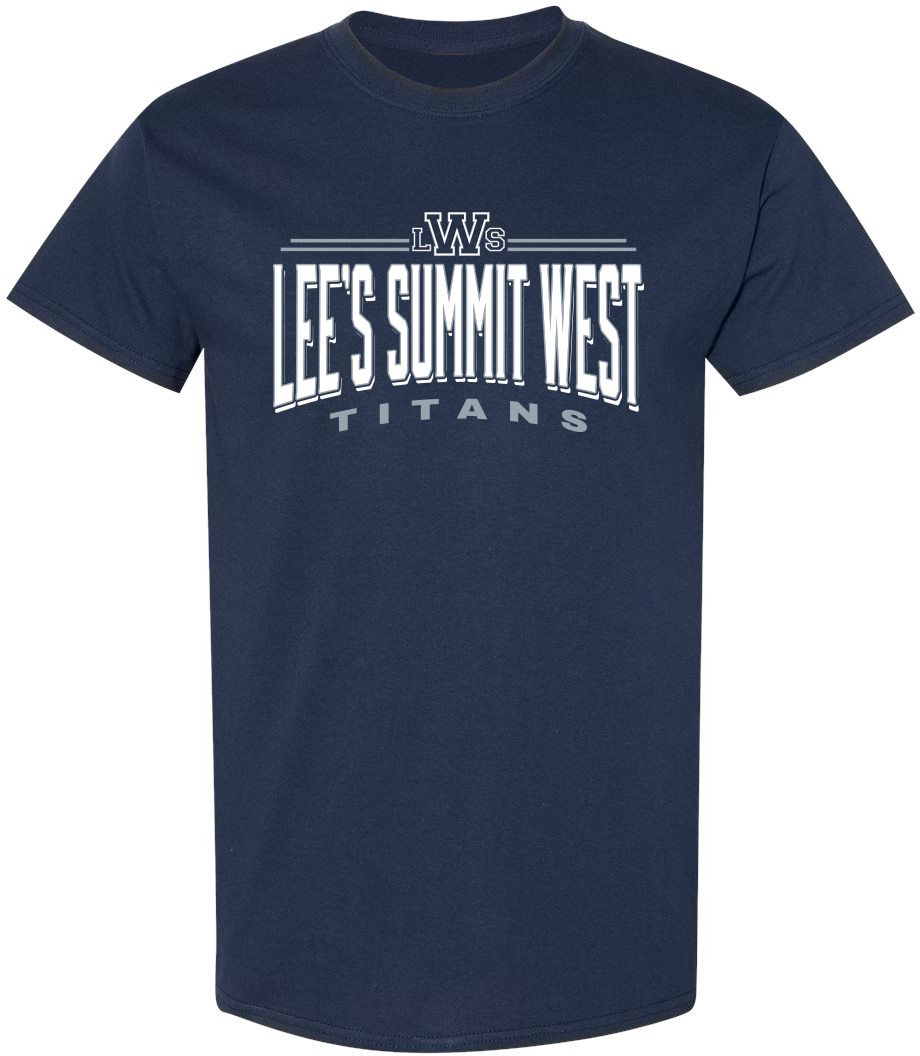 Pel Athletic Adult Lee's Summit West High School Navy T-Shirt