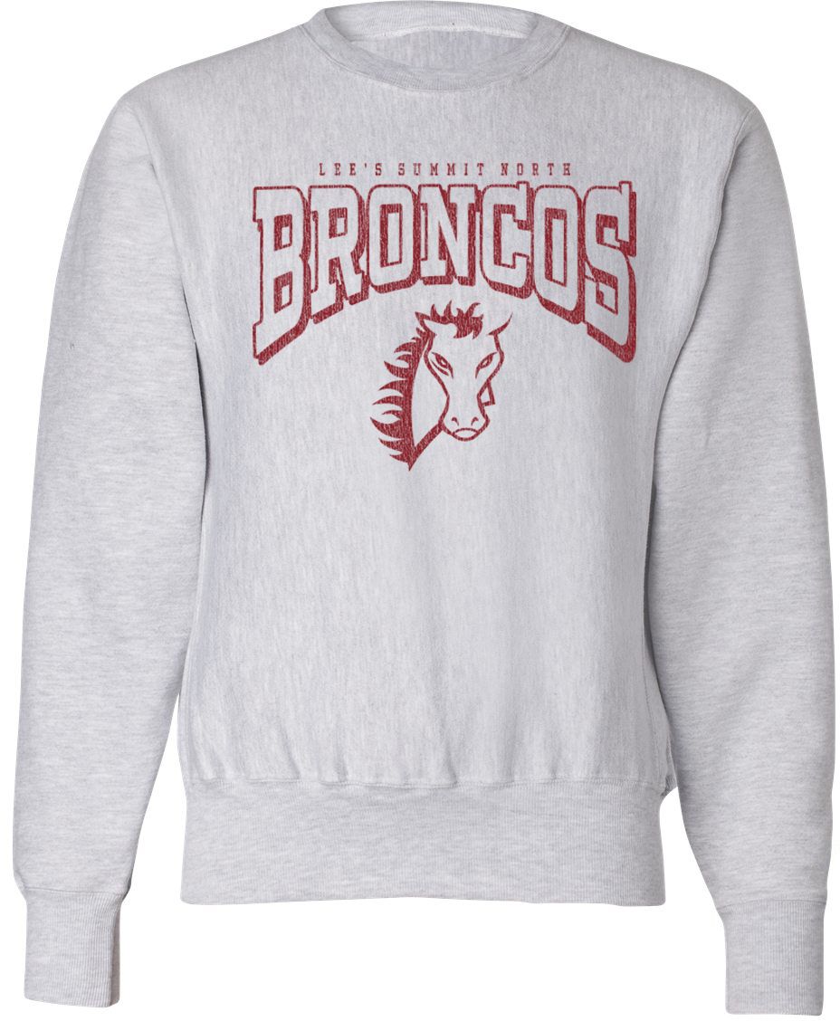 Pel Athletic Adult Lee's Summit North High School Ash Crewneck Sweatshirt