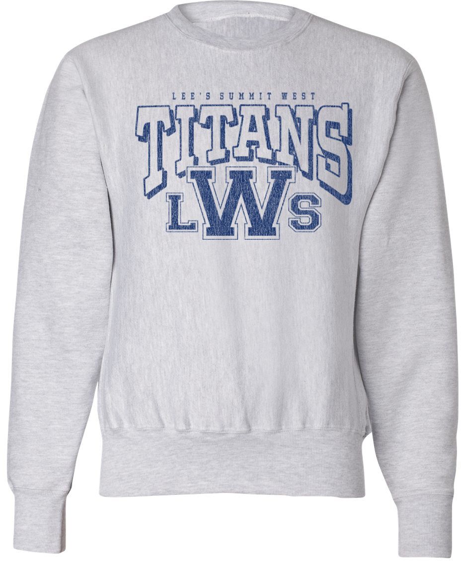 Pel Athletic Adult Lee's Summit West High School Ash Crewneck Sweatshirt