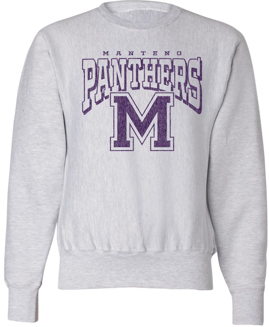Pel Athletic Adult Manteno High School Ash Crewneck Sweatshirt