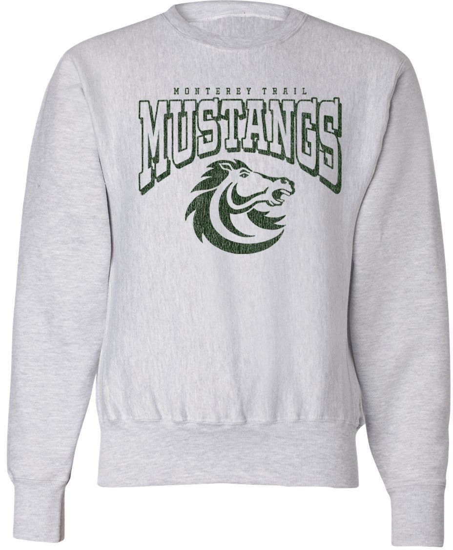 Pel Athletic Adult Monterey Trail High School Ash Crewneck Sweatshirt