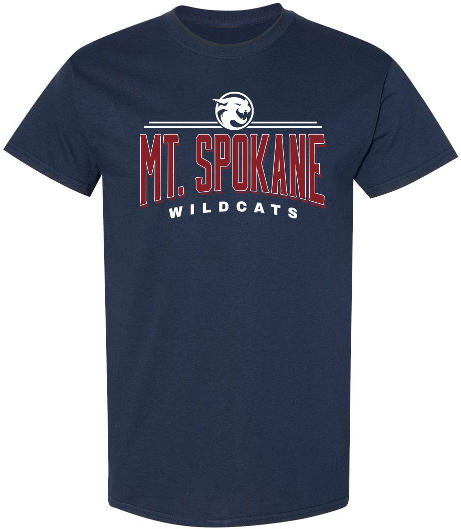 Pel Athletic Adult Mt Spokane High School Navy T-Shirt
