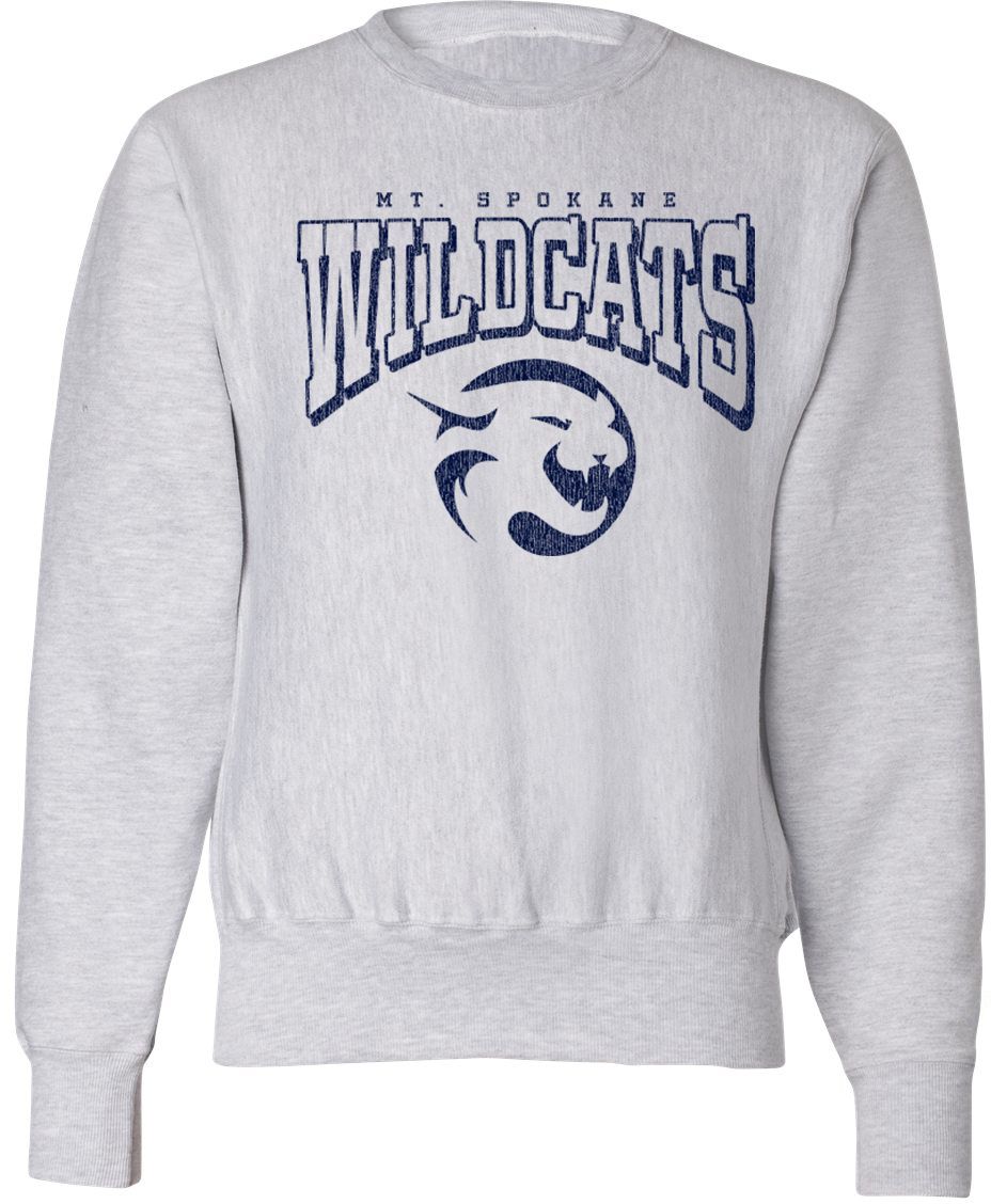Pel Athletic Adult Mt Spokane High School Ash Crewneck Sweatshirt