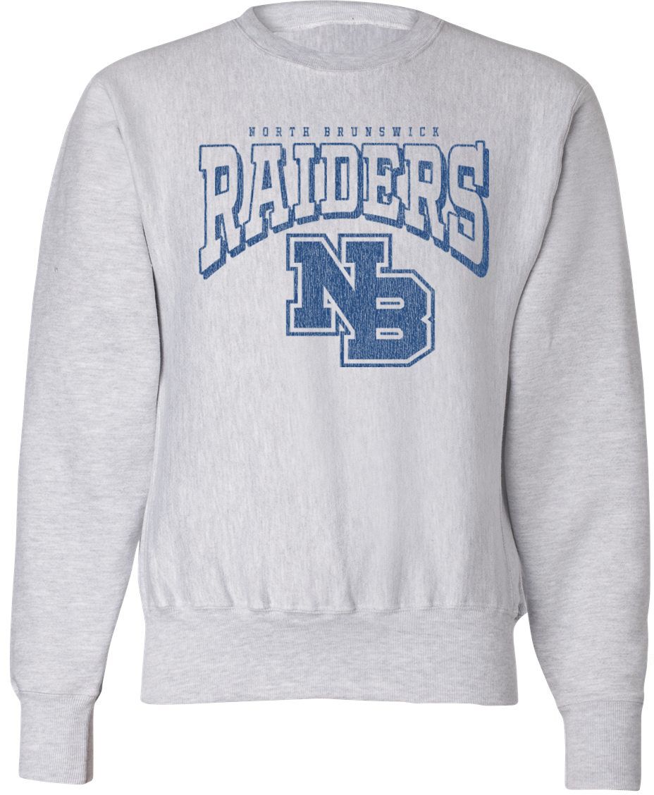 Pel Athletic Adult North Brunswick Township High School Ash Crewneck Sweatshirt