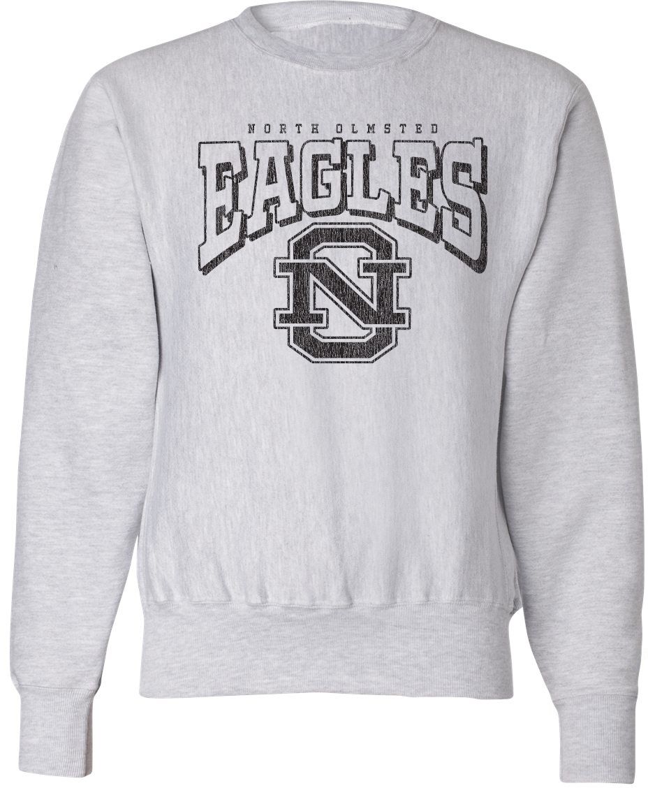 Pel Athletic Adult North Olmsted High School Ash Crewneck Sweatshirt