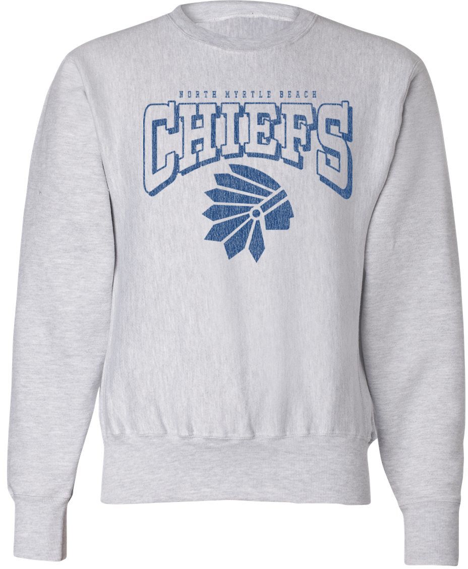 Pel Athletic Adult North Myrtle Beach High School Ash Crewneck Sweatshirt