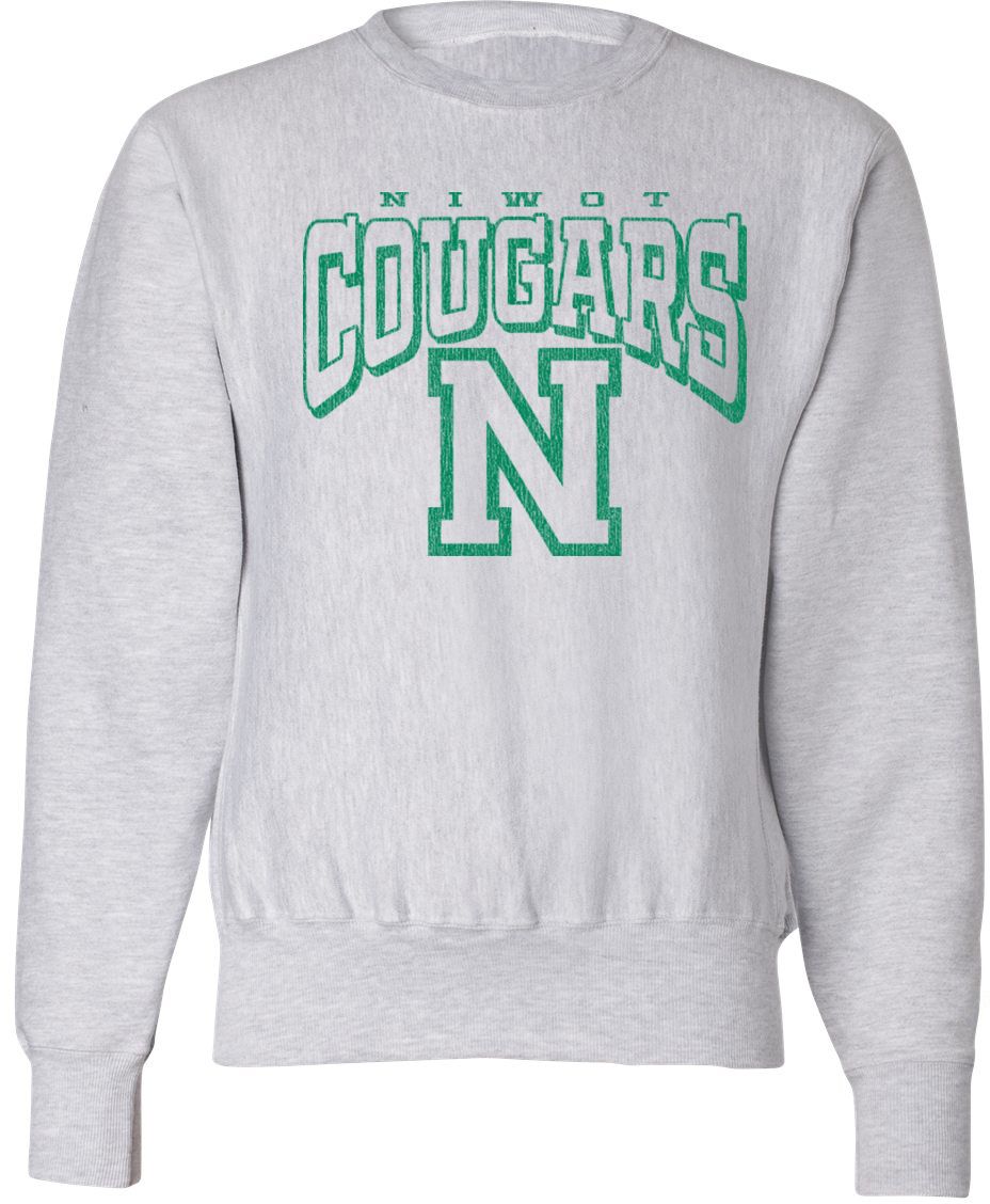 Pel Athletic Adult Niwot High School Ash Crewneck Sweatshirt