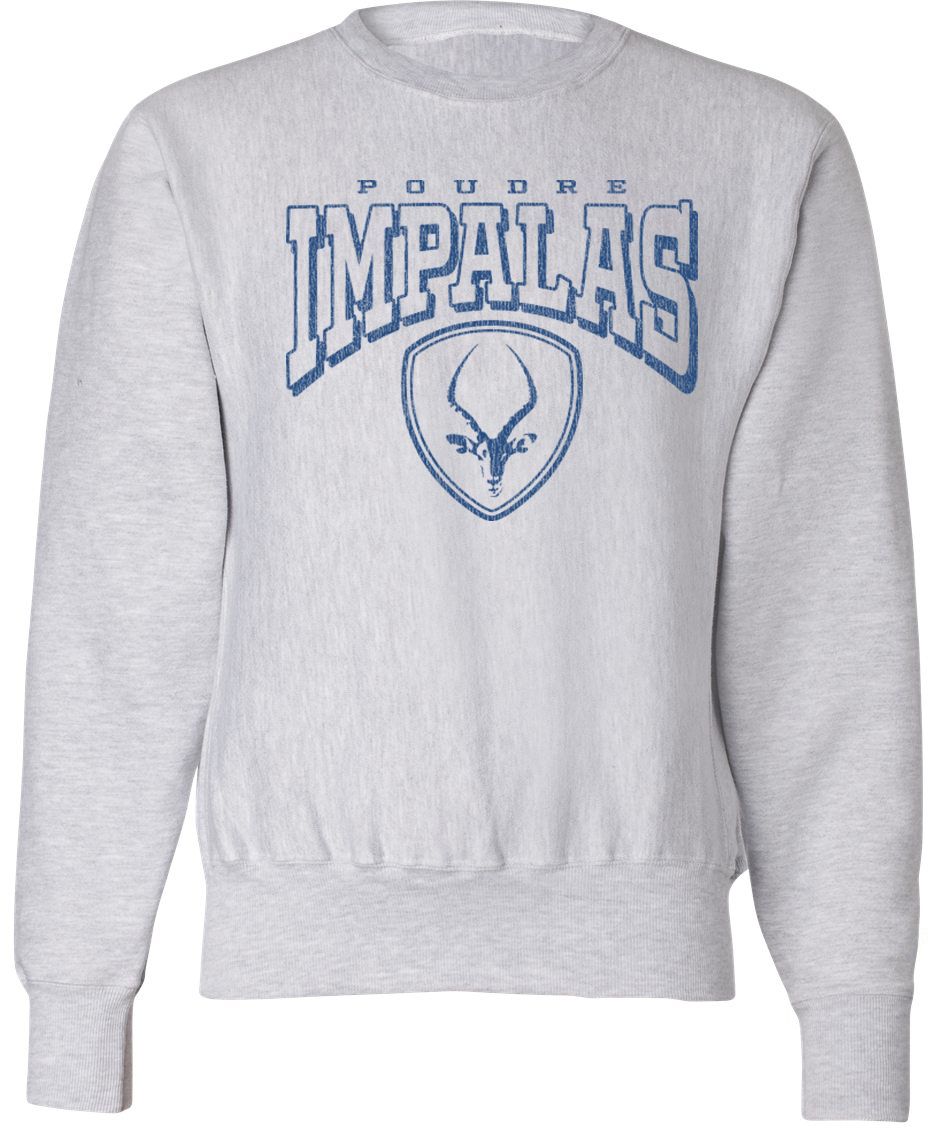Pel Athletic Adult Poudre High School Ash Crewneck Sweatshirt