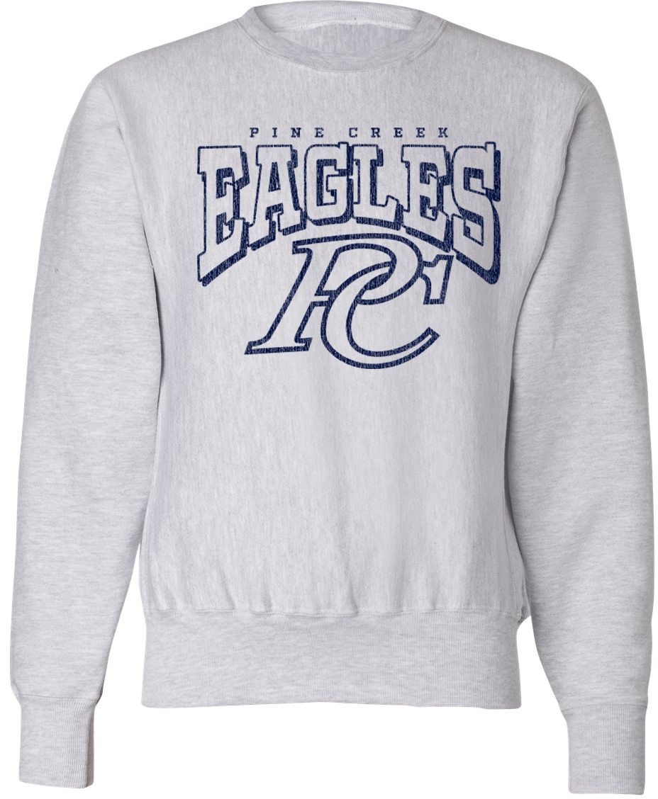 Pel Athletic Adult Pine Creek High School Ash Crewneck Sweatshirt