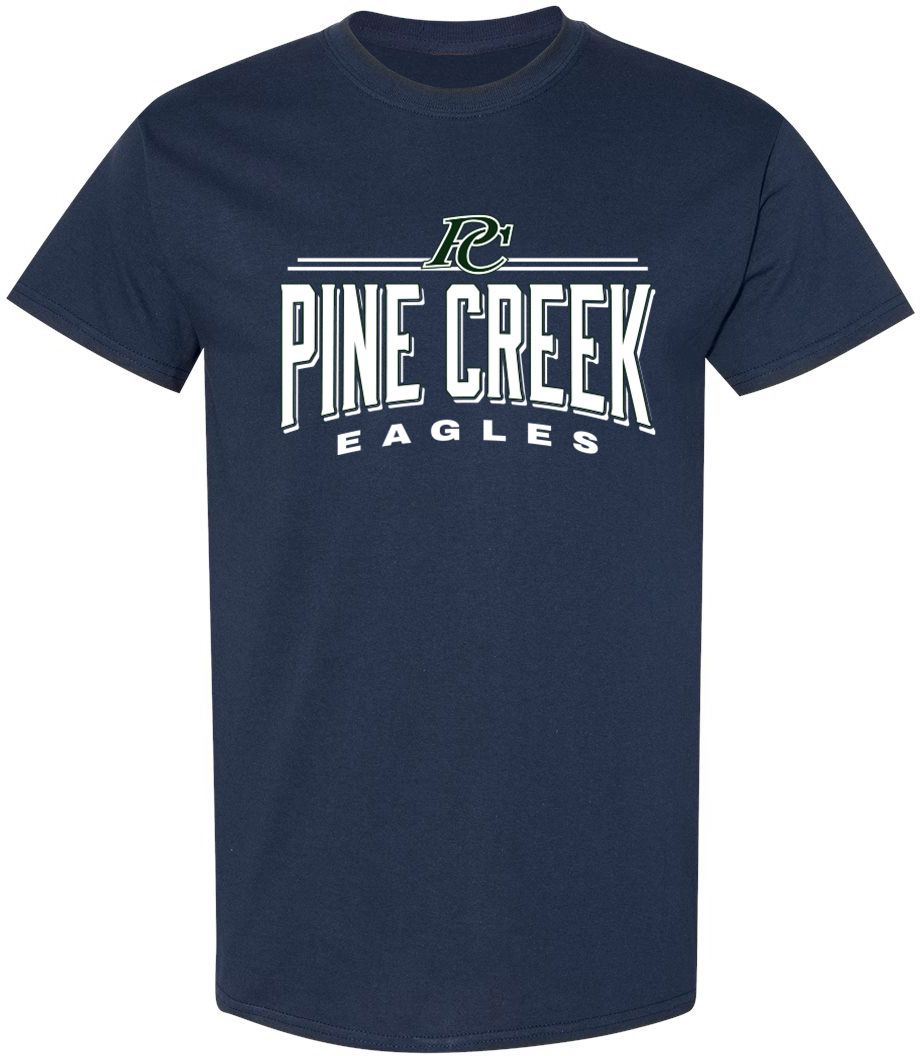 Pel Athletic Adult Pine Creek High School Navy T-Shirt
