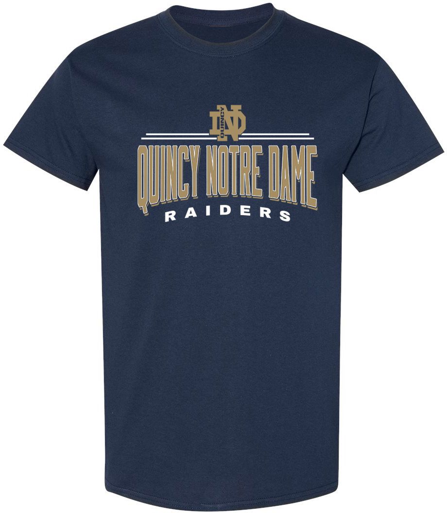 Pel Athletic Adult Quincy Notre Dame High School Navy T-Shirt