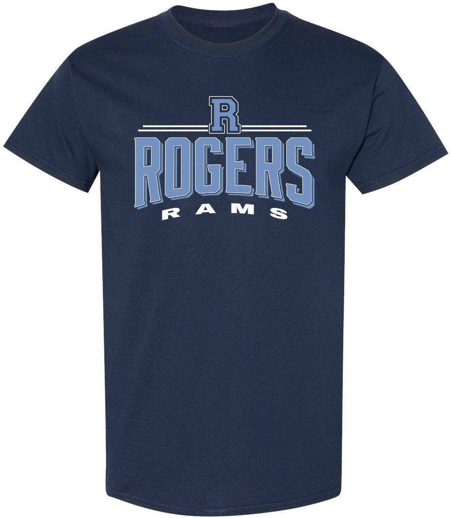 Pel Athletic Adult Rogers High School Navy T-Shirt