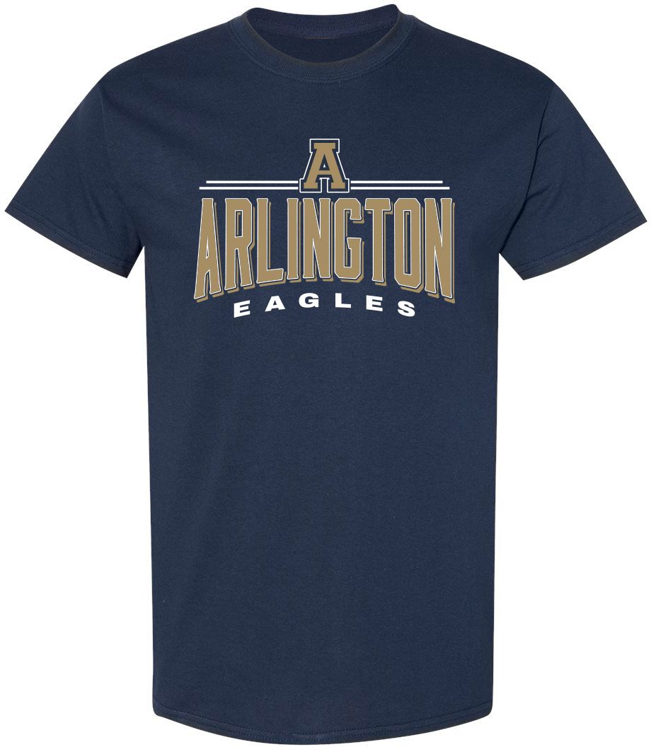 Pel Athletic Adult Arlington High School Navy T-Shirt