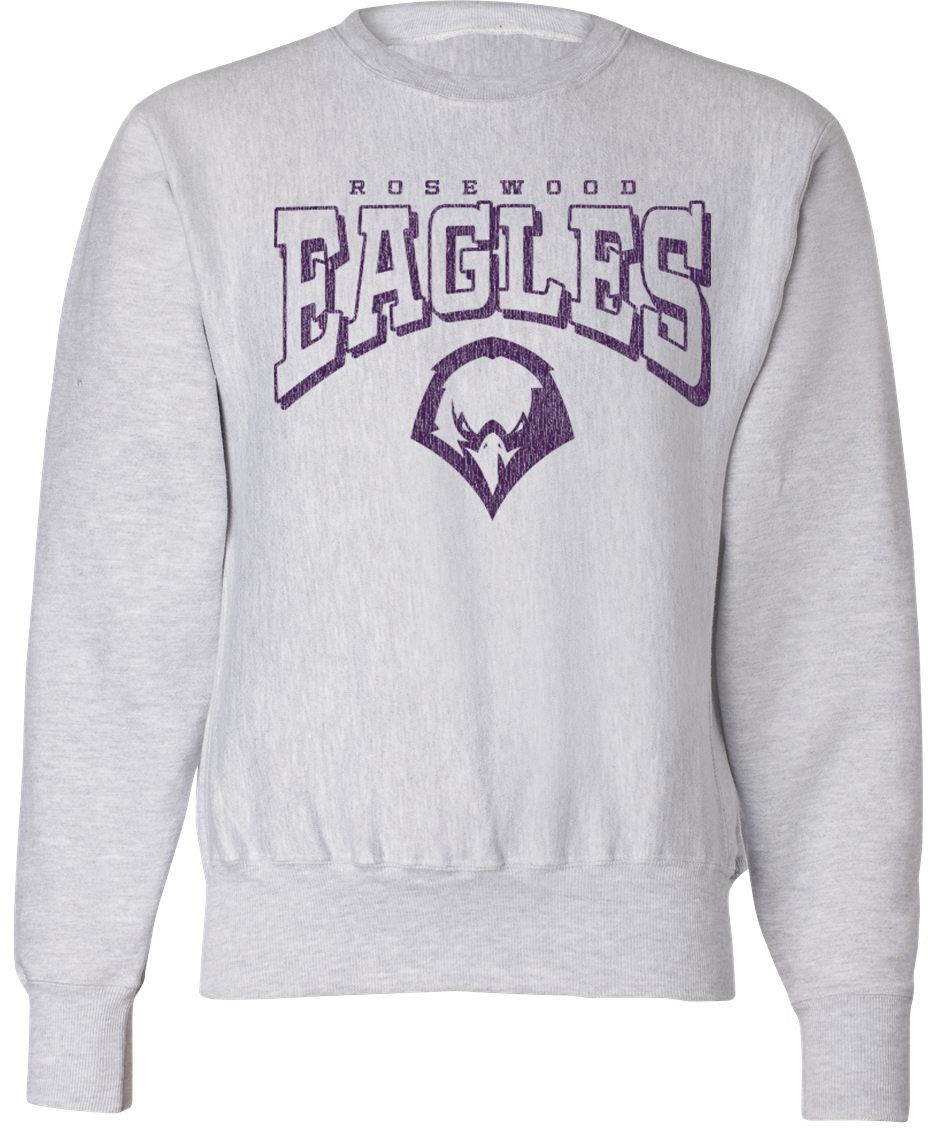 Pel Athletic Adult Rosewood High School Ash Crewneck Sweatshirt