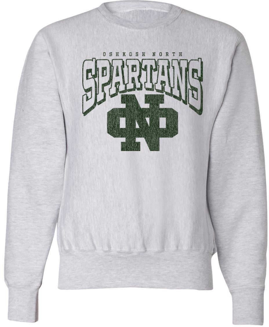 Pel Athletic Adult Oshkosh North High School Ash Crewneck Sweatshirt