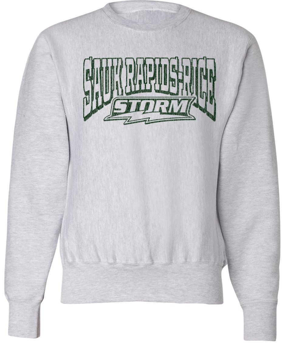 Pel Athletic Adult Sauk Rapids-Rice High School Ash Crewneck Sweatshirt