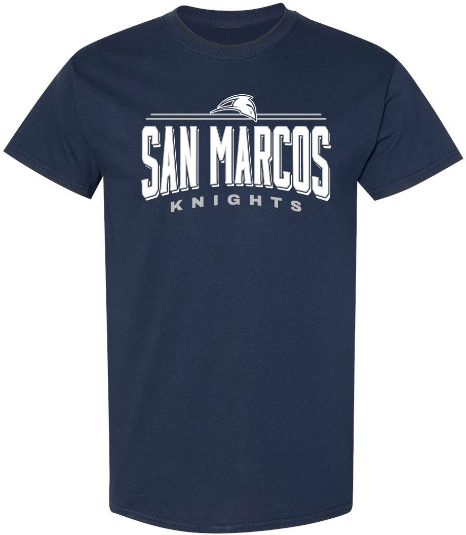 Pel Athletic Adult San Marcos High School Navy T-Shirt