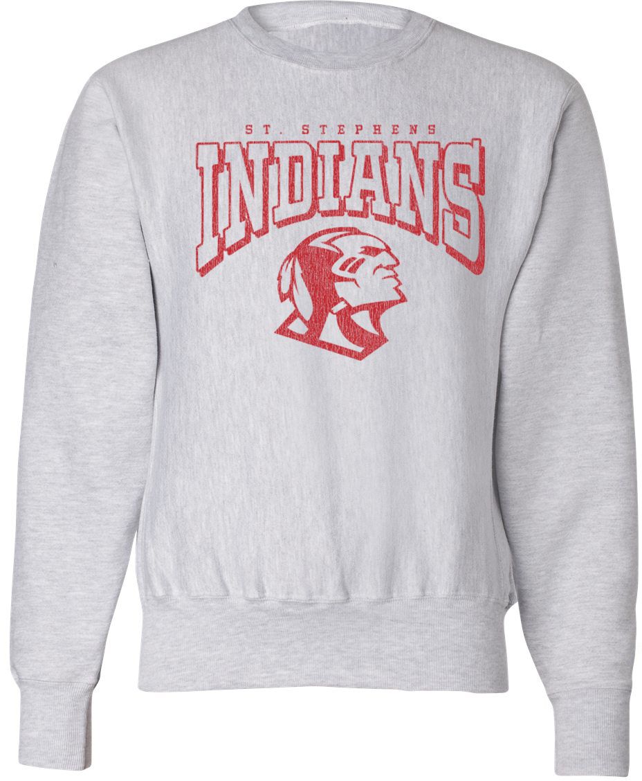 Pel Athletic Adult Saint Stephens High School Ash Crewneck Sweatshirt