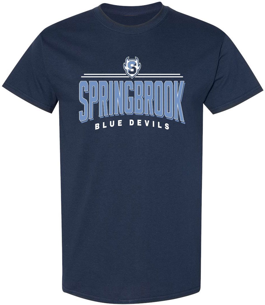 Pel Athletic Adult Springbrook High School Navy T-Shirt