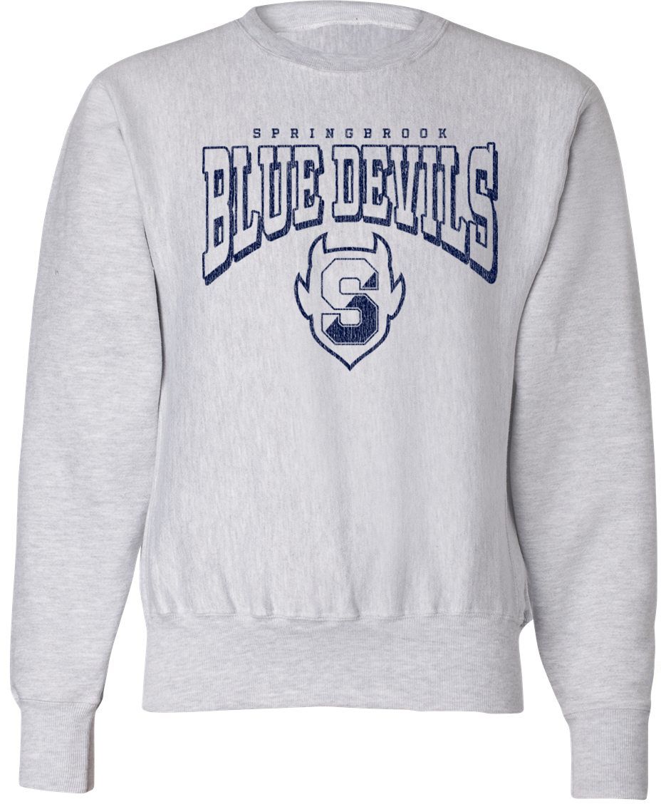 Pel Athletic Adult Springbrook High School Ash Crewneck Sweatshirt