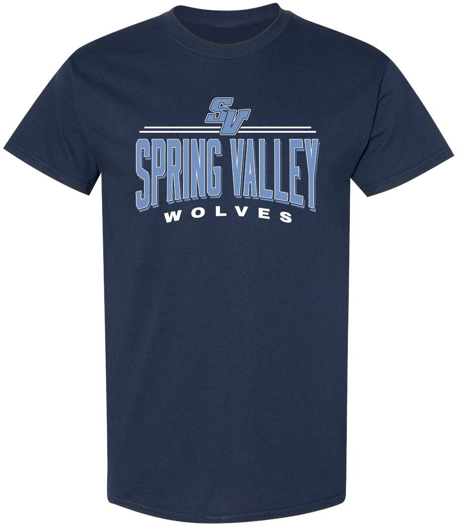 Pel Athletic Adult Spring Valley High School Navy T-Shirt