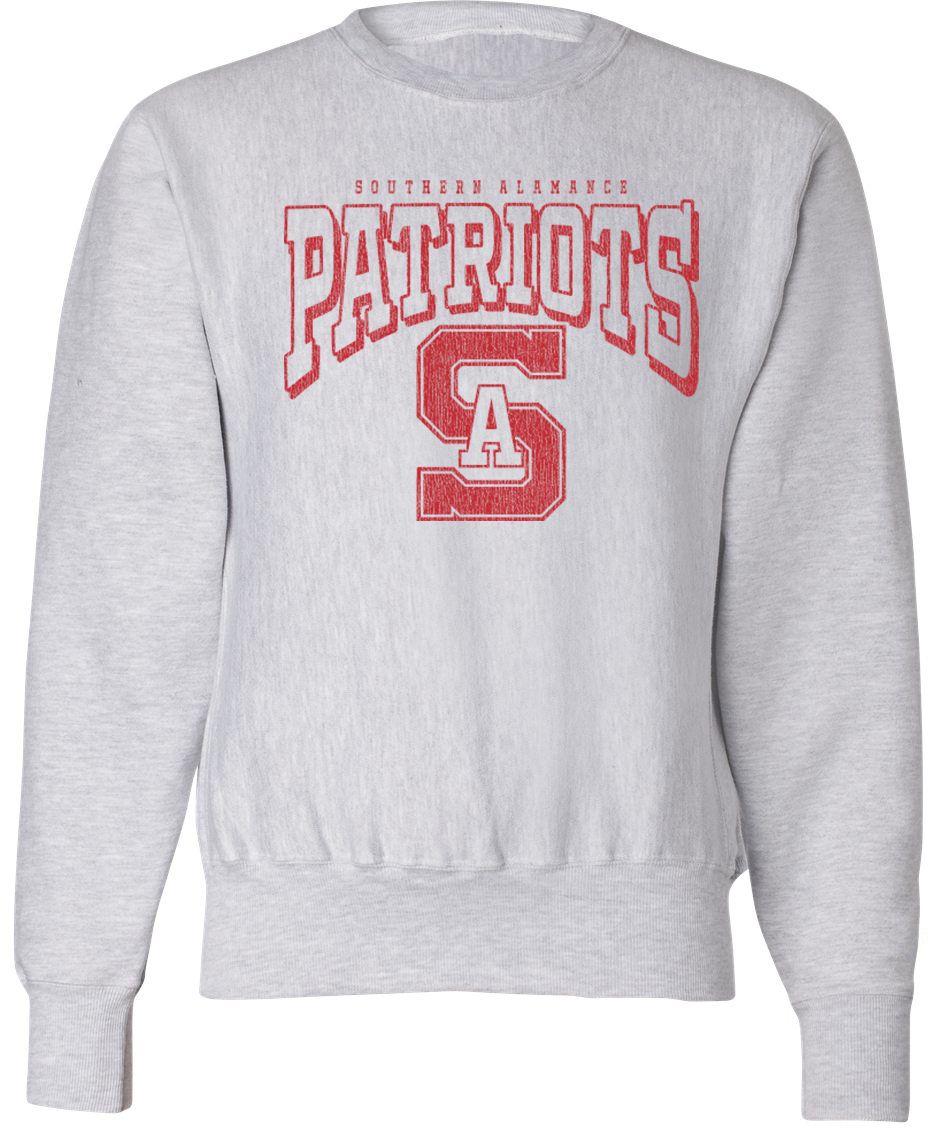 Pel Athletic Adult Southern Alamance High School Ash Crewneck Sweatshirt