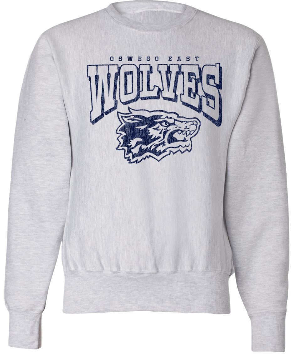 Pel Athletic Adult Oswego East High School Ash Crewneck Sweatshirt